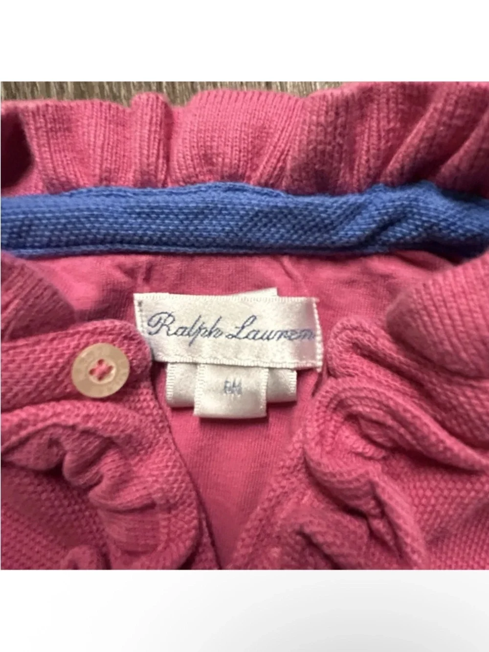 Baby Girl Pink Ralph Lauren Long Sleeve Dress Diaper Cover Size 6 Months